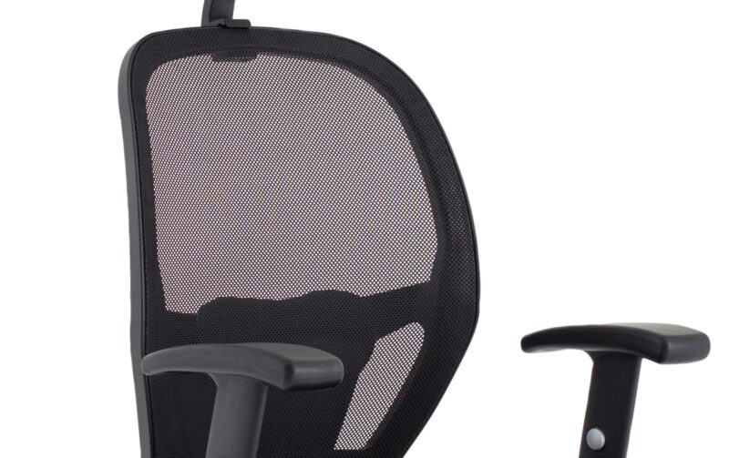 Denver High Mesh Back Black Task Operator Office Chair with Arms - Image 28