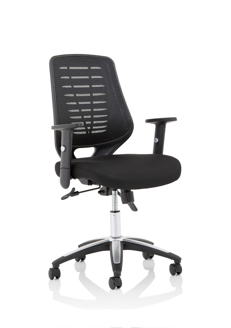 Relay Medium Mesh Back Task Operator Office Chair with Arms - Image 34