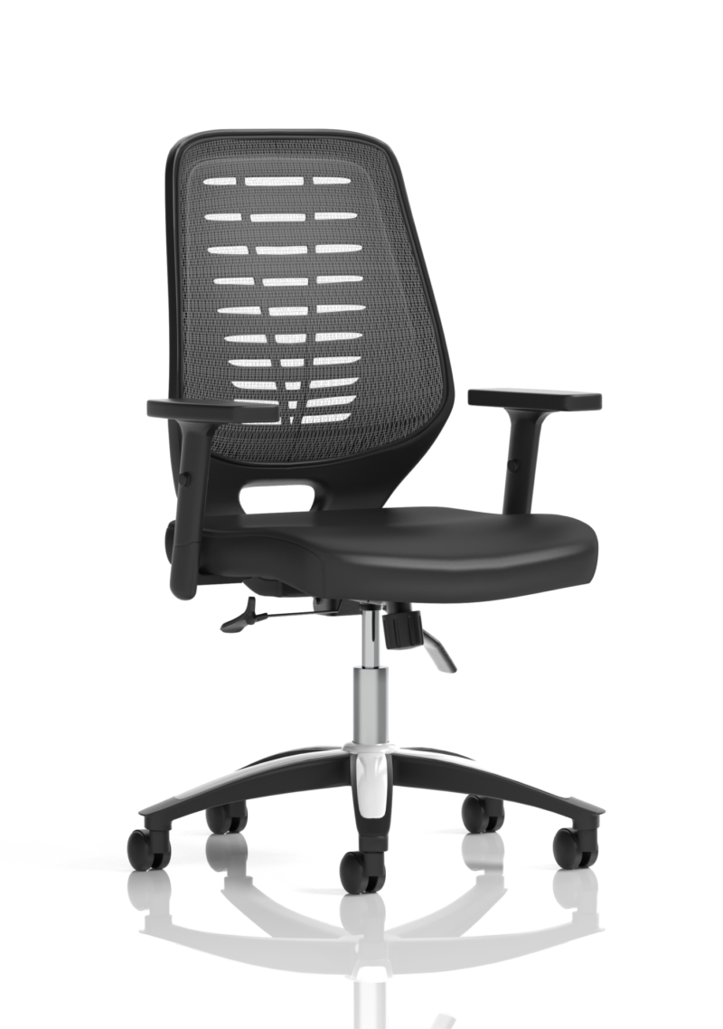 Relay Medium Mesh Back Task Operator Office Chair with Arms - Image 38