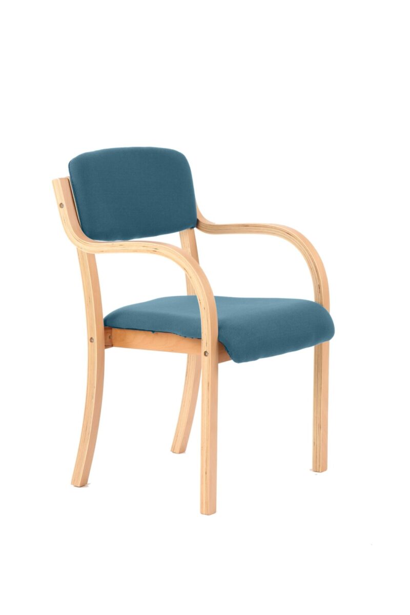 Madrid Wooden Frame Visitor Chair with Arms - Image 17