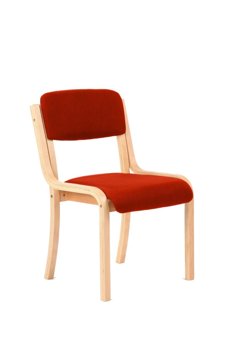 Madrid Wooden Frame Visitor Chair with Arms - Image 6