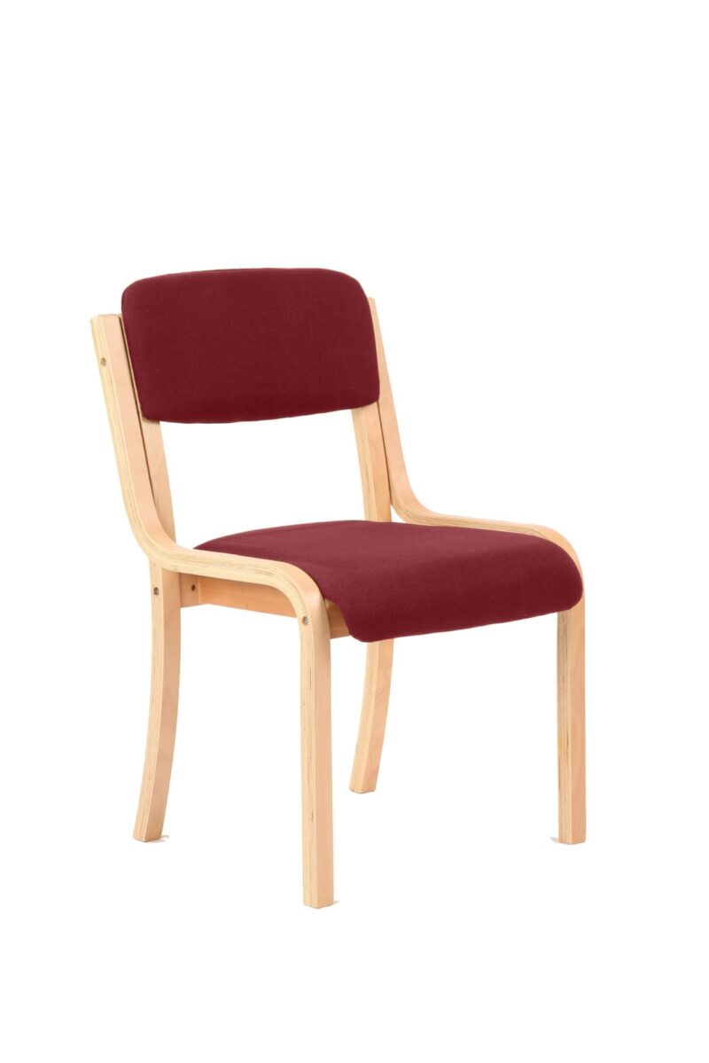 Madrid Wooden Frame Visitor Chair with Arms - Image 8