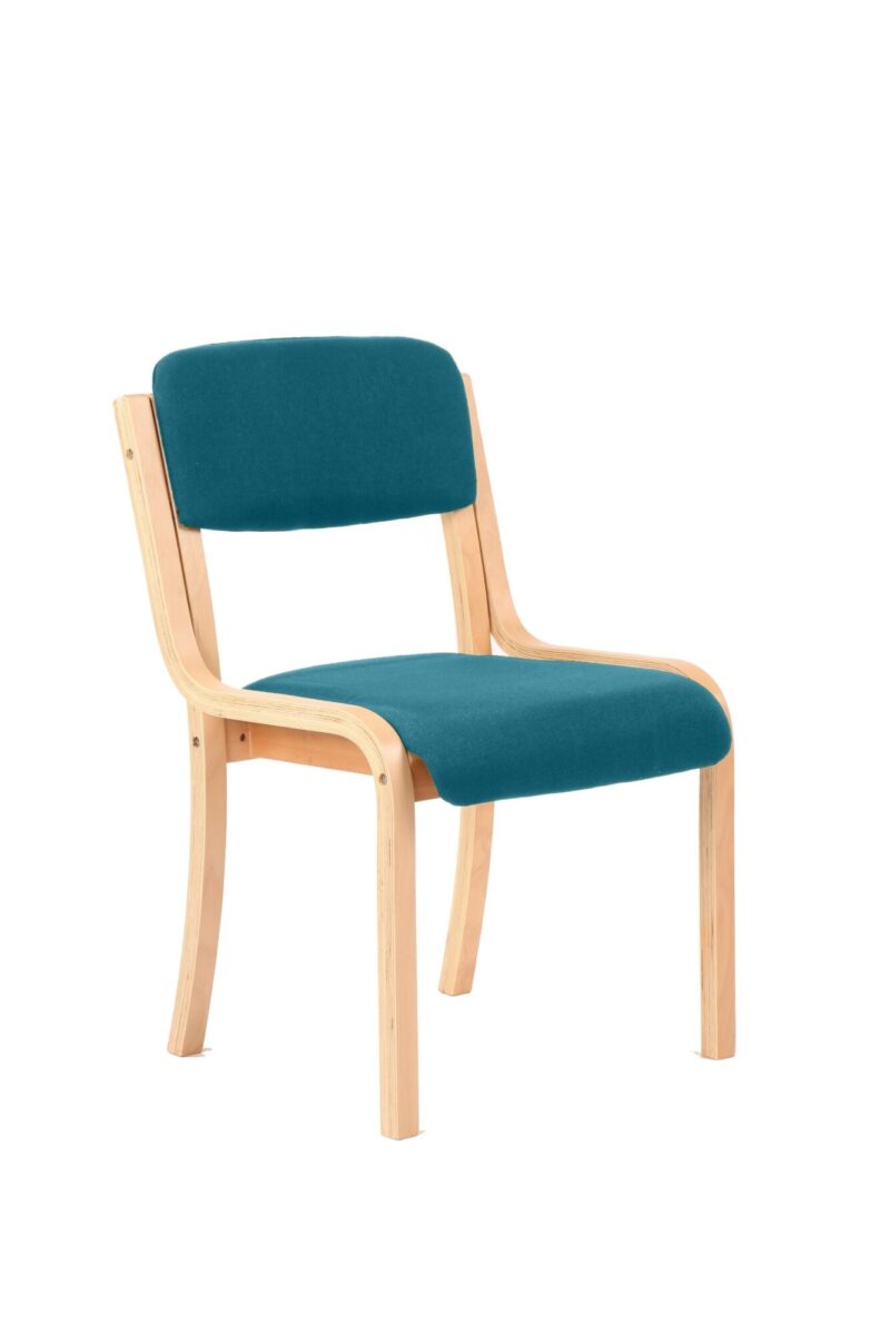 Madrid Wooden Frame Visitor Chair with Arms - Image 9