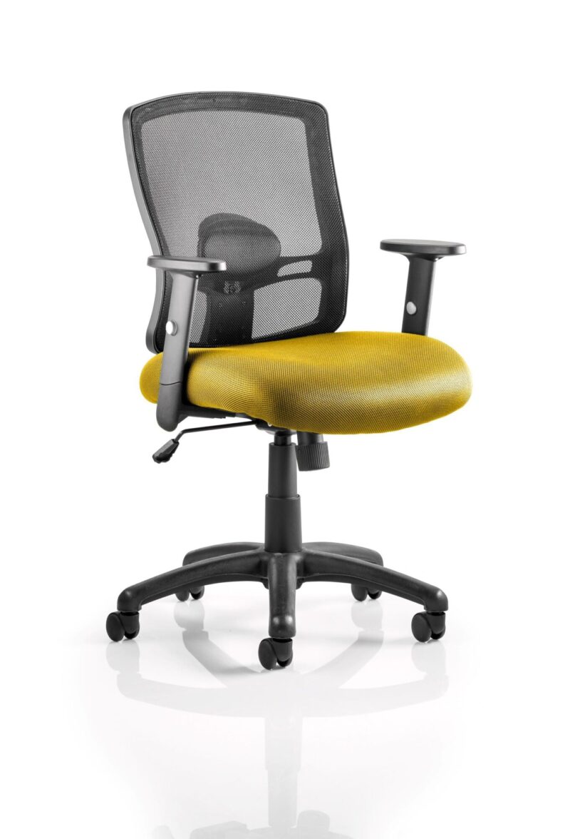 Portland Medium Mesh Back Task Operator Office Chair with Arms - Image 12