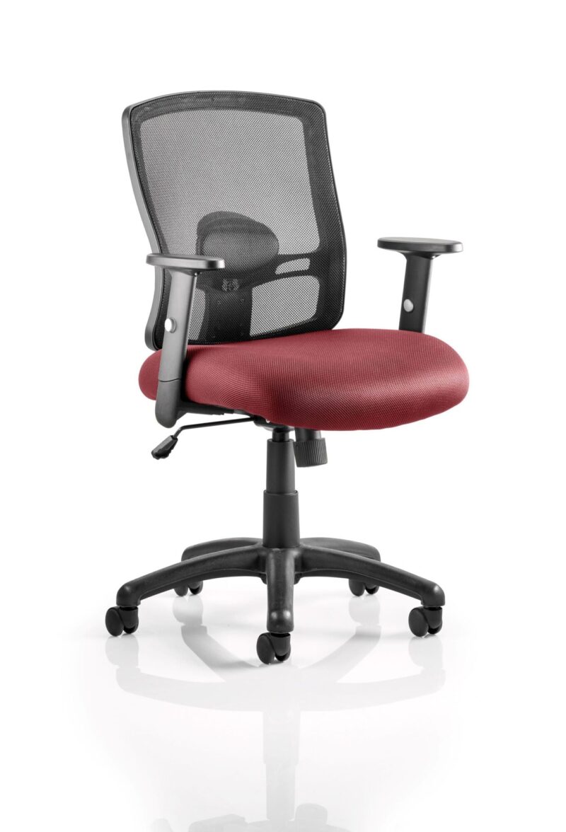 Portland Medium Mesh Back Task Operator Office Chair with Arms - Image 13