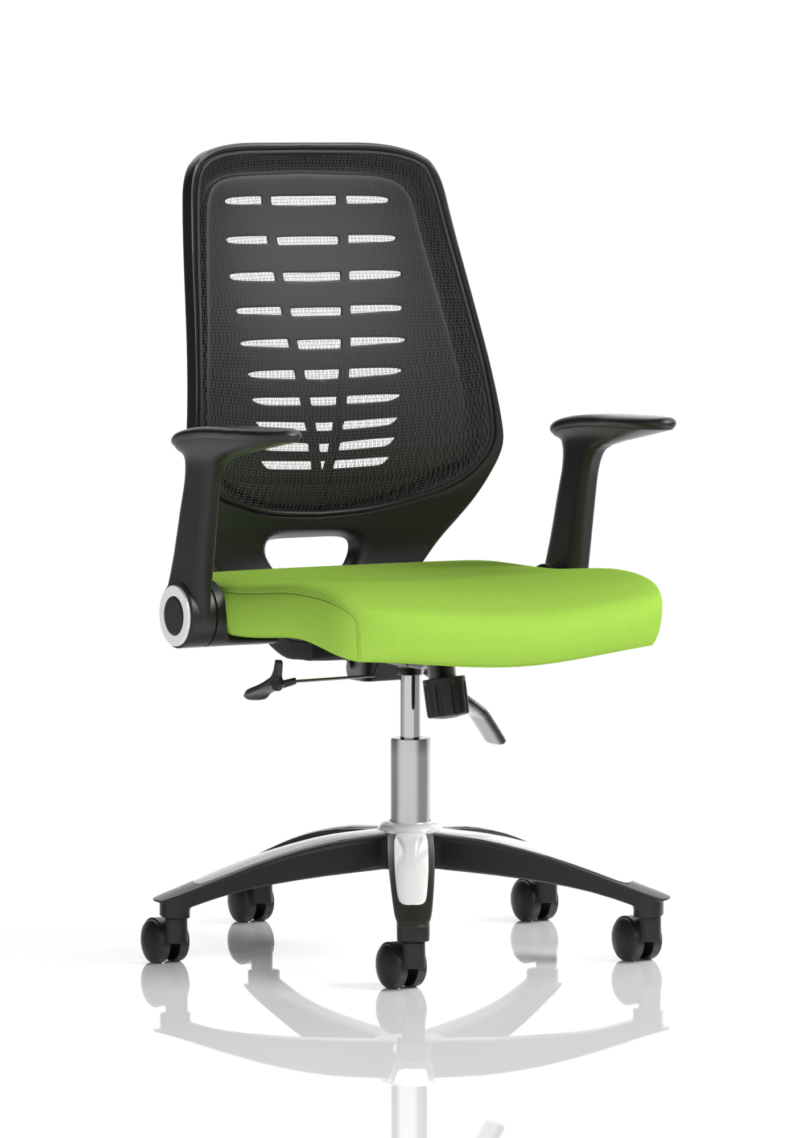 Relay Medium Mesh Back Task Operator Office Chair with Arms - Image 57