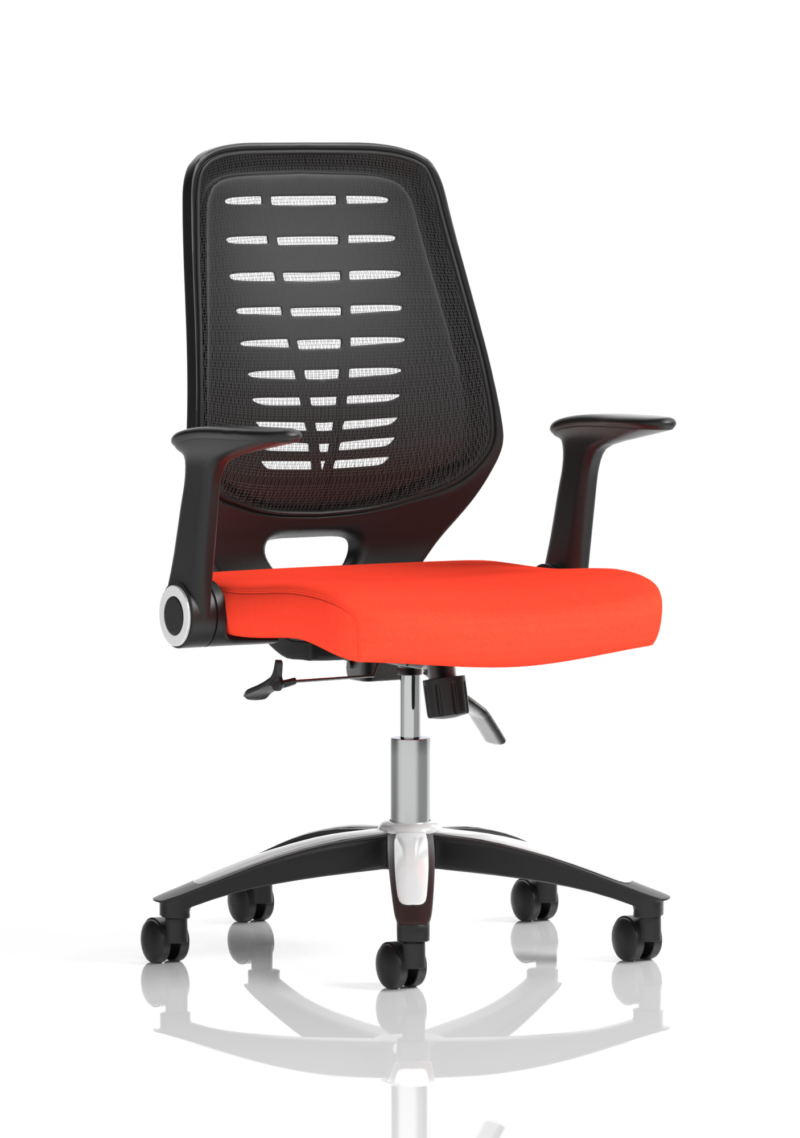 Relay Medium Mesh Back Task Operator Office Chair with Arms - Image 59