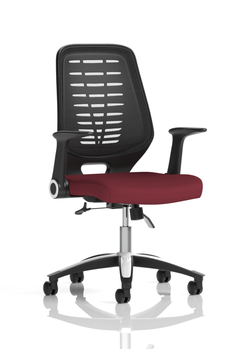 Relay Medium Mesh Back Task Operator Office Chair with Arms - Image 61