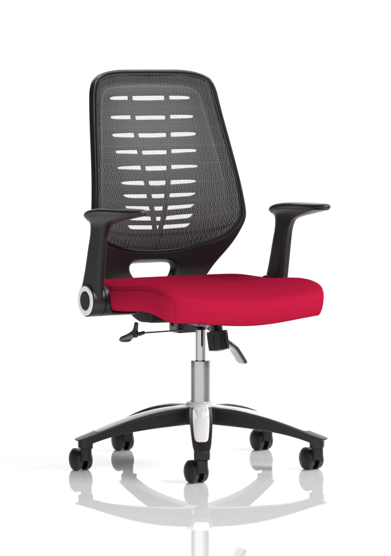 Relay Medium Mesh Back Task Operator Office Chair with Arms - Image 64