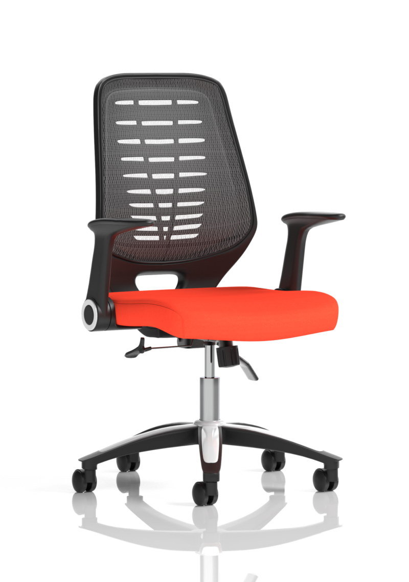 Relay Medium Mesh Back Task Operator Office Chair with Arms - Image 67