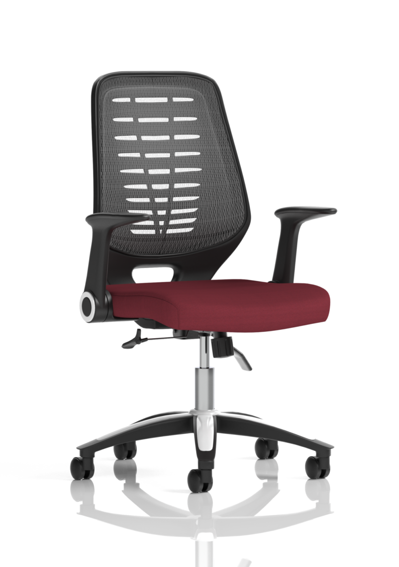 Relay Medium Mesh Back Task Operator Office Chair with Arms - Image 69