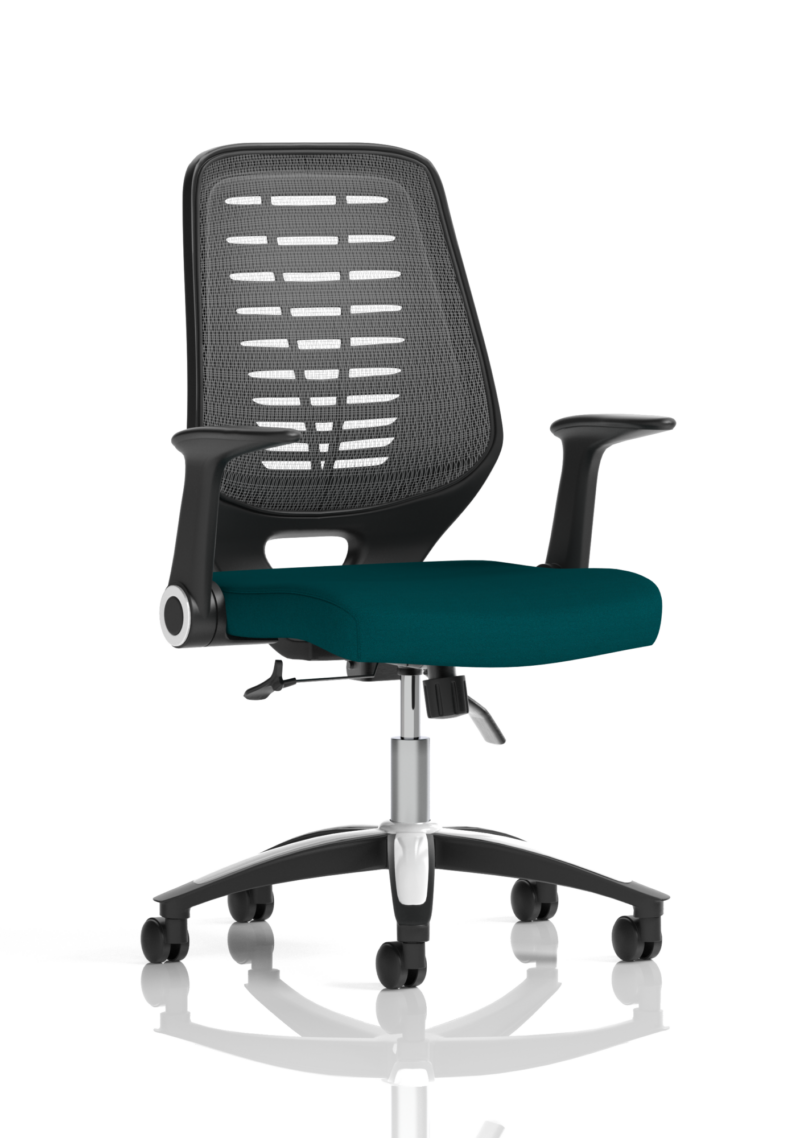 Relay Medium Mesh Back Task Operator Office Chair with Arms - Image 70