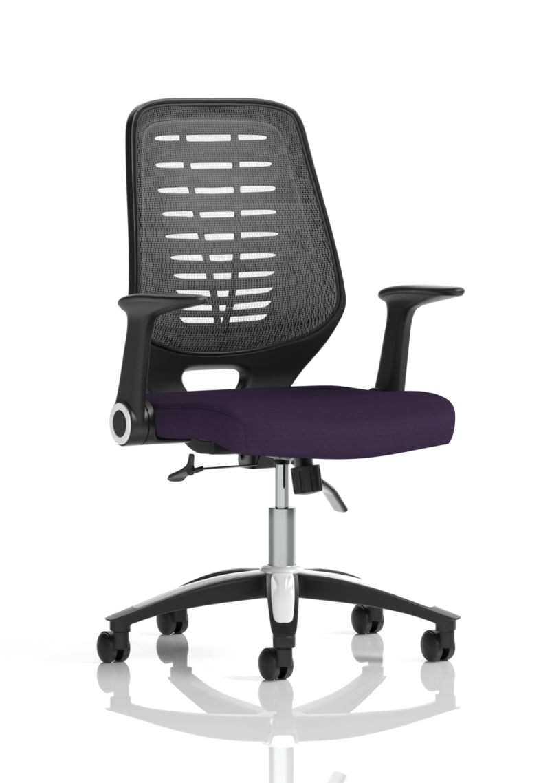 Relay Medium Mesh Back Task Operator Office Chair with Arms - Image 71