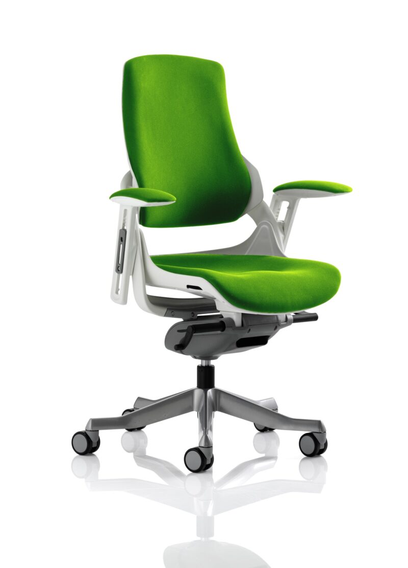 Zure High Back White Shell Executive Office Chair with Arms - Image 40