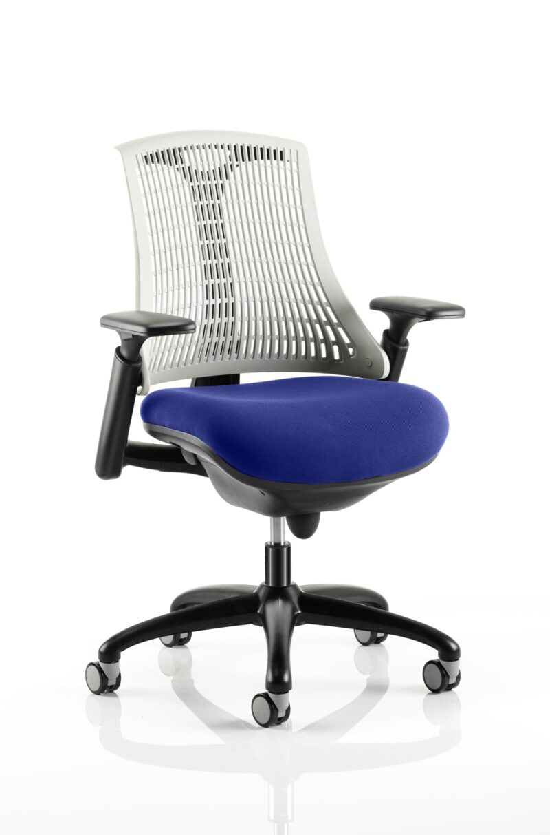 Flex Medium Back Black Frame Task Operator Office Chair with Arms - Image 30