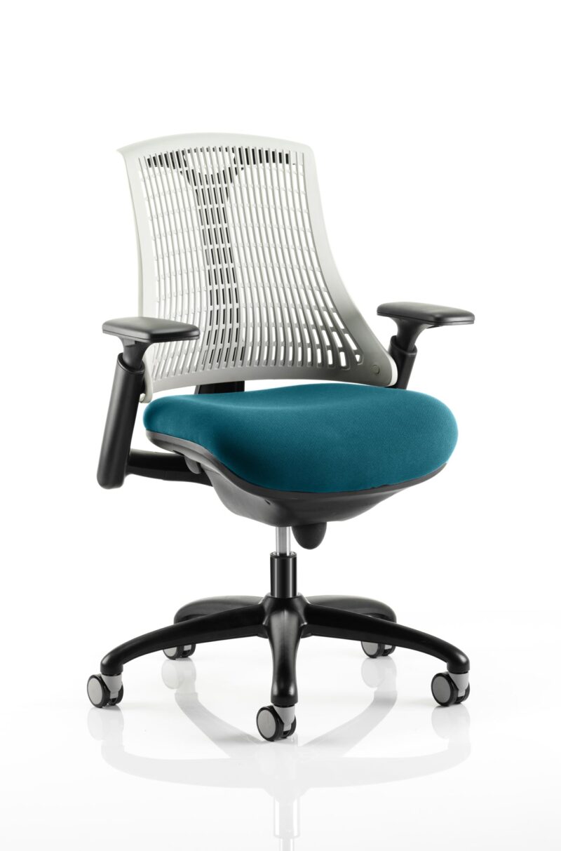 Flex Medium Back Black Frame Task Operator Office Chair with Arms - Image 27