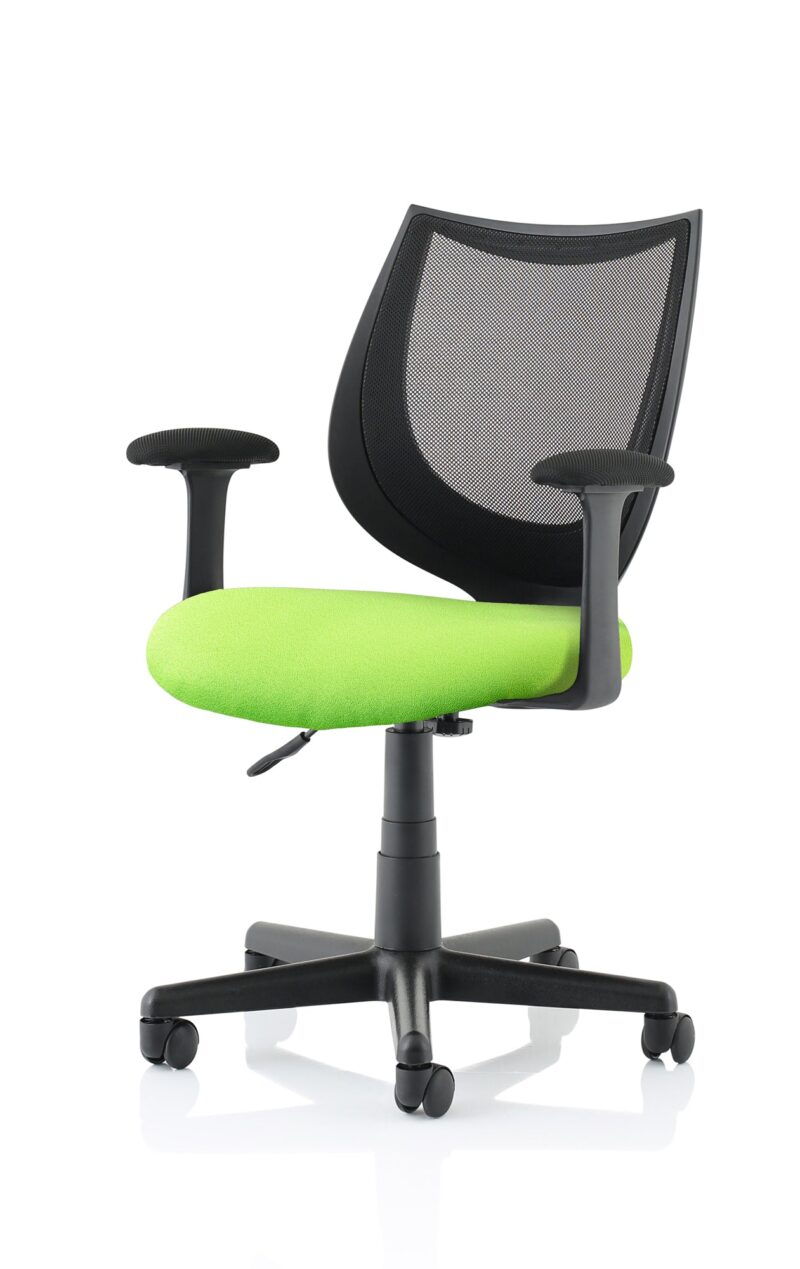 Camden Medium Back Black Mesh Task Operator Office Chair With Arms - Image 9
