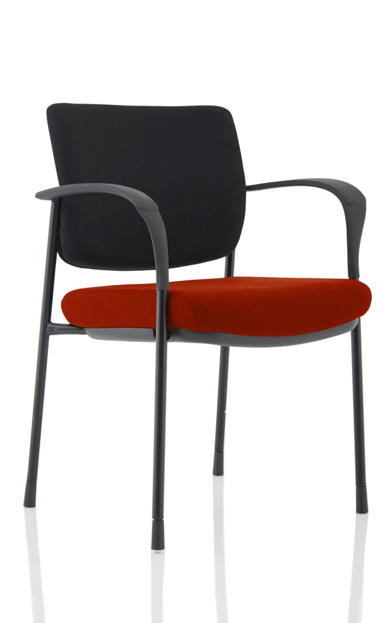 Brunswick Deluxe Medium Back Stacking Visitor Office Chair with Arms Bespoke - Image 2