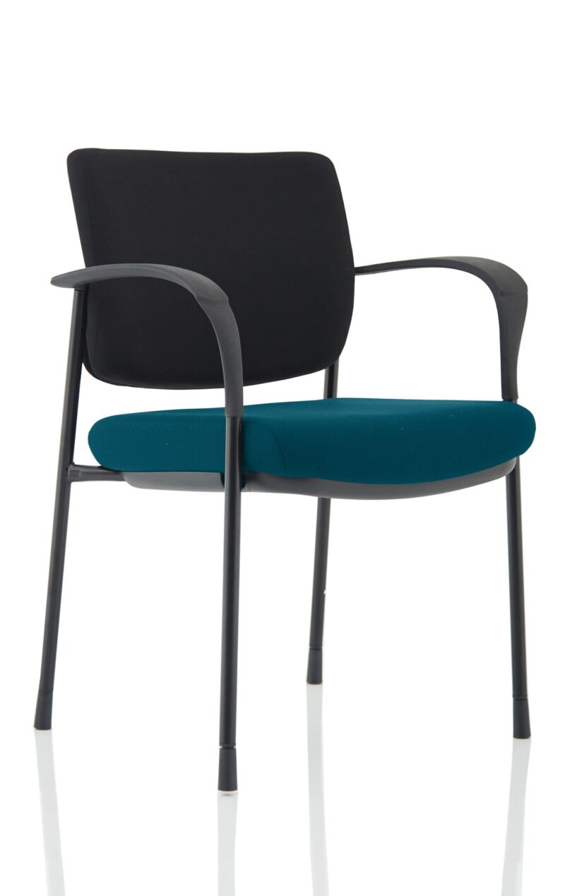 Brunswick Deluxe Medium Back Stacking Visitor Office Chair with Arms Bespoke - Image 3
