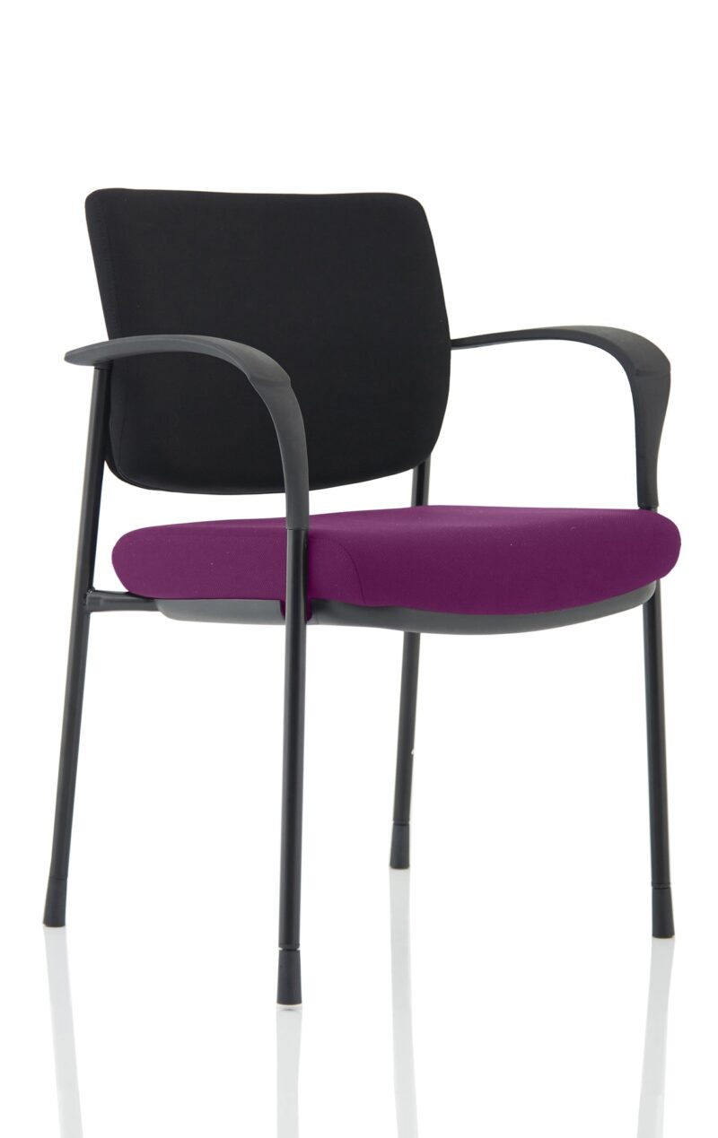 Brunswick Deluxe Medium Back Stacking Visitor Office Chair with Arms Bespoke - Image 8
