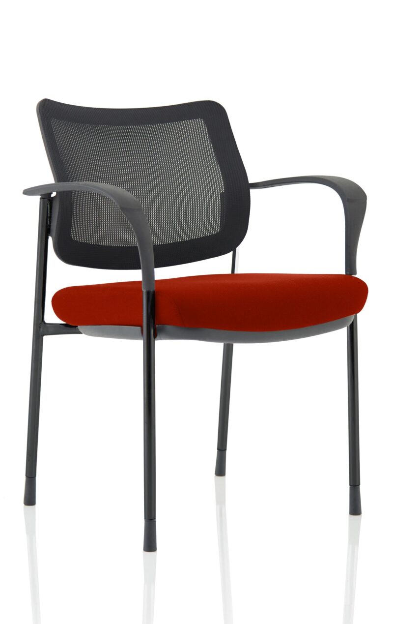 Brunswick Deluxe Medium Back Stacking Visitor Office Chair with Arms Bespoke - Image 36