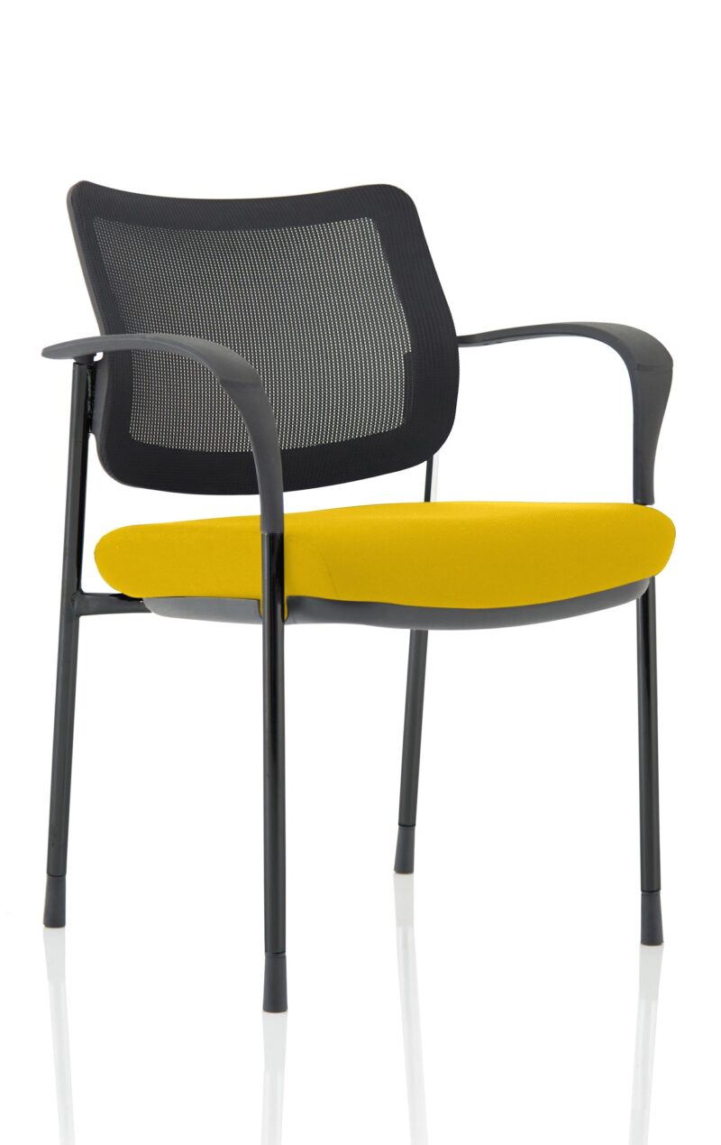 Brunswick Deluxe Medium Back Stacking Visitor Office Chair with Arms Bespoke - Image 39