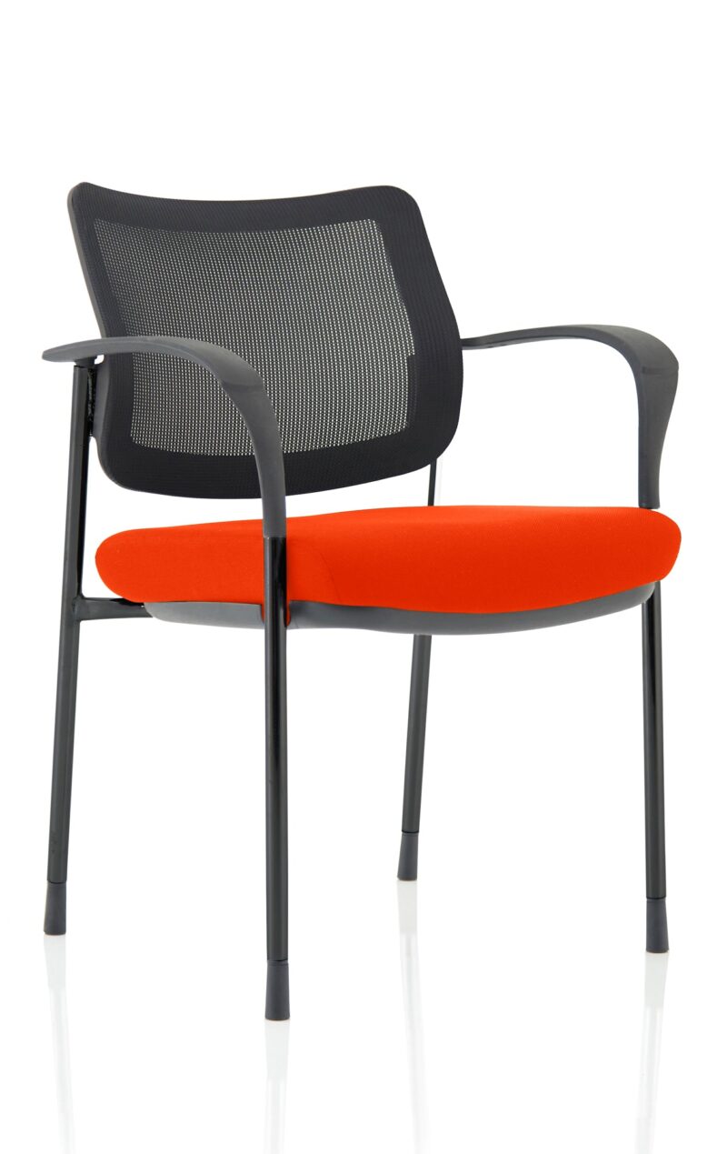 Brunswick Deluxe Medium Back Stacking Visitor Office Chair with Arms Bespoke - Image 41
