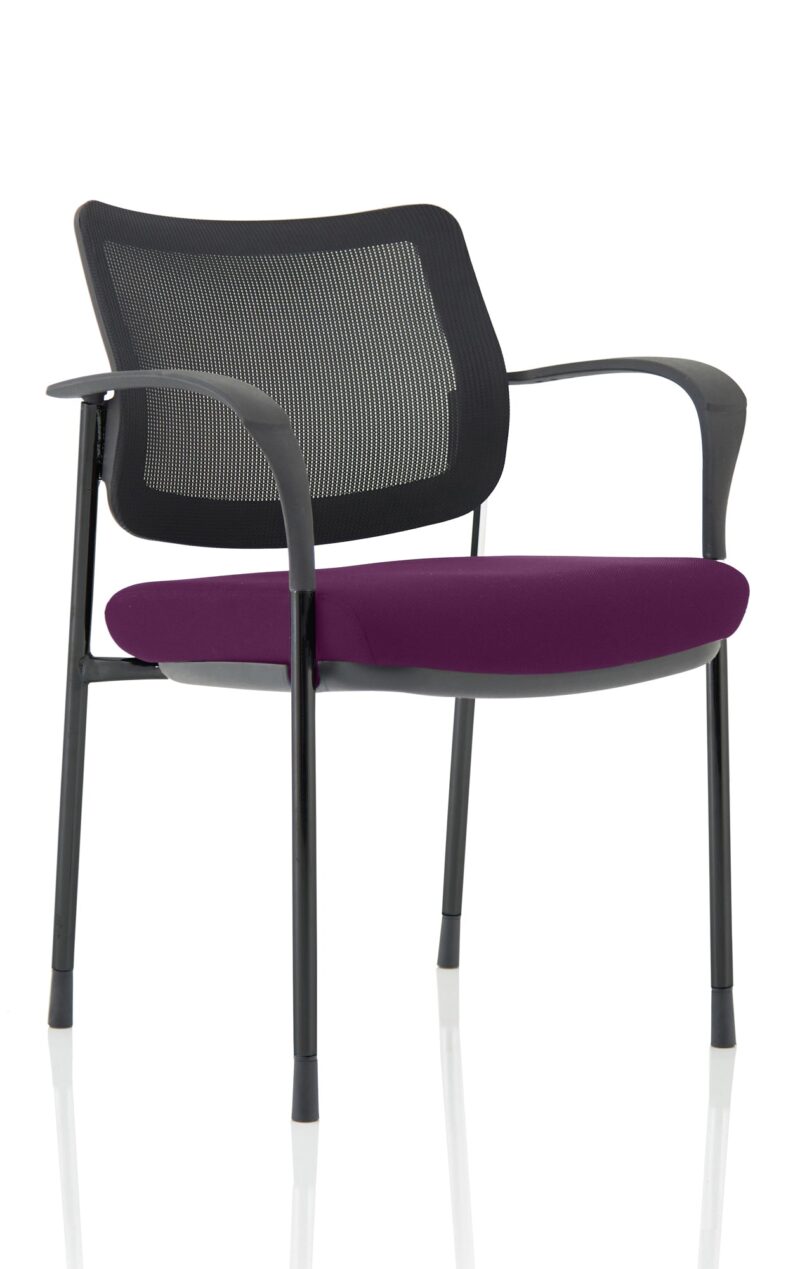 Brunswick Deluxe Medium Back Stacking Visitor Office Chair with Arms Bespoke - Image 42