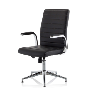 Ezra Medium Back Leather Executive Office Chair with Arms - Image 34