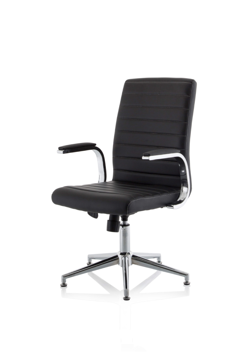 Ezra Medium Back Leather Executive Office Chair with Arms - Image 34