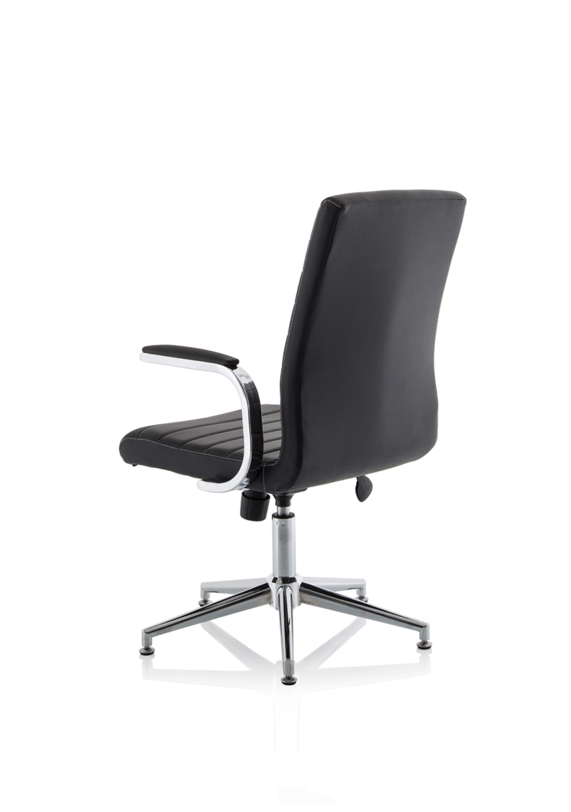 Ezra Medium Back Leather Executive Office Chair with Arms - Image 36