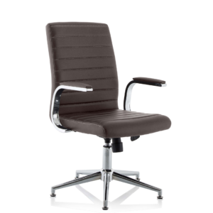 Ezra Medium Back Leather Executive Office Chair with Arms - Image 38