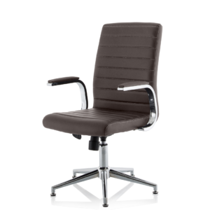 Ezra Medium Back Leather Executive Office Chair with Arms - Image 39
