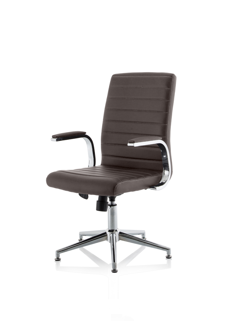 Ezra Medium Back Leather Executive Office Chair with Arms - Image 39