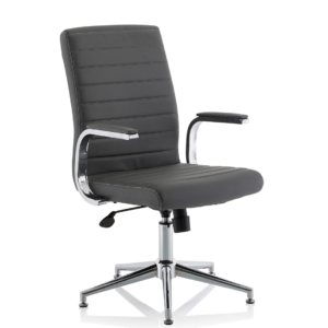Ezra Medium Back Leather Executive Office Chair with Arms - Image 40