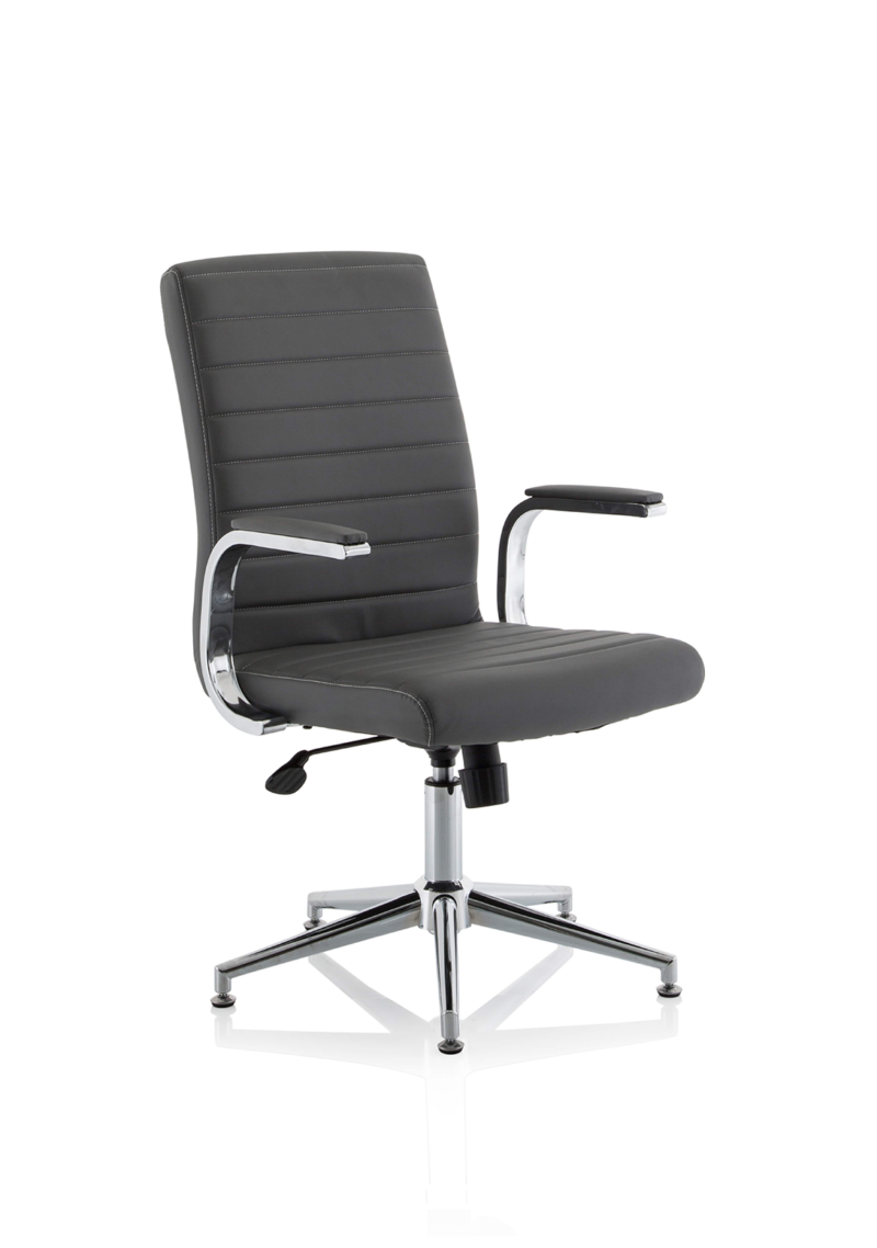 Ezra Medium Back Leather Executive Office Chair with Arms - Image 40