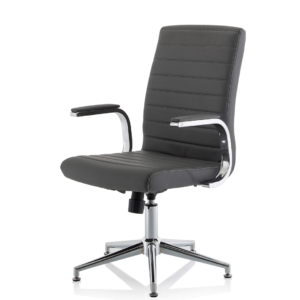 Ezra Medium Back Leather Executive Office Chair with Arms - Image 42
