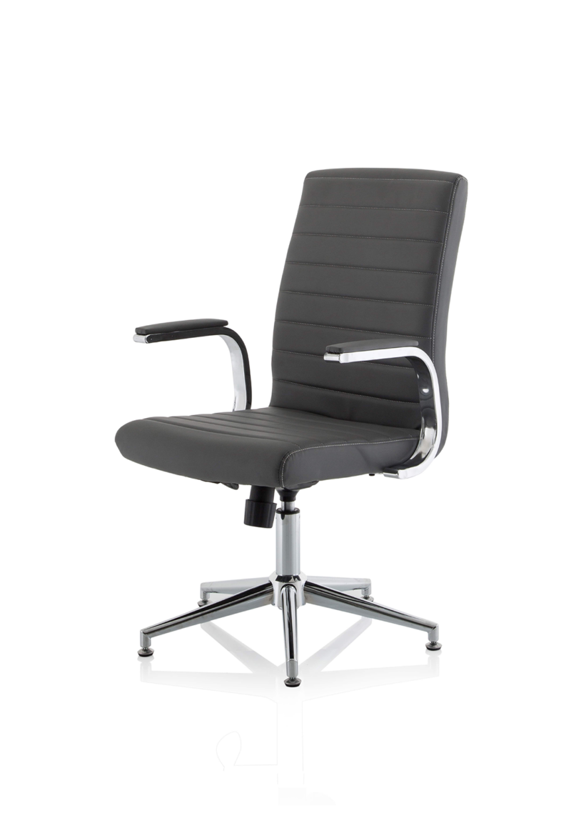 Ezra Medium Back Leather Executive Office Chair with Arms - Image 42