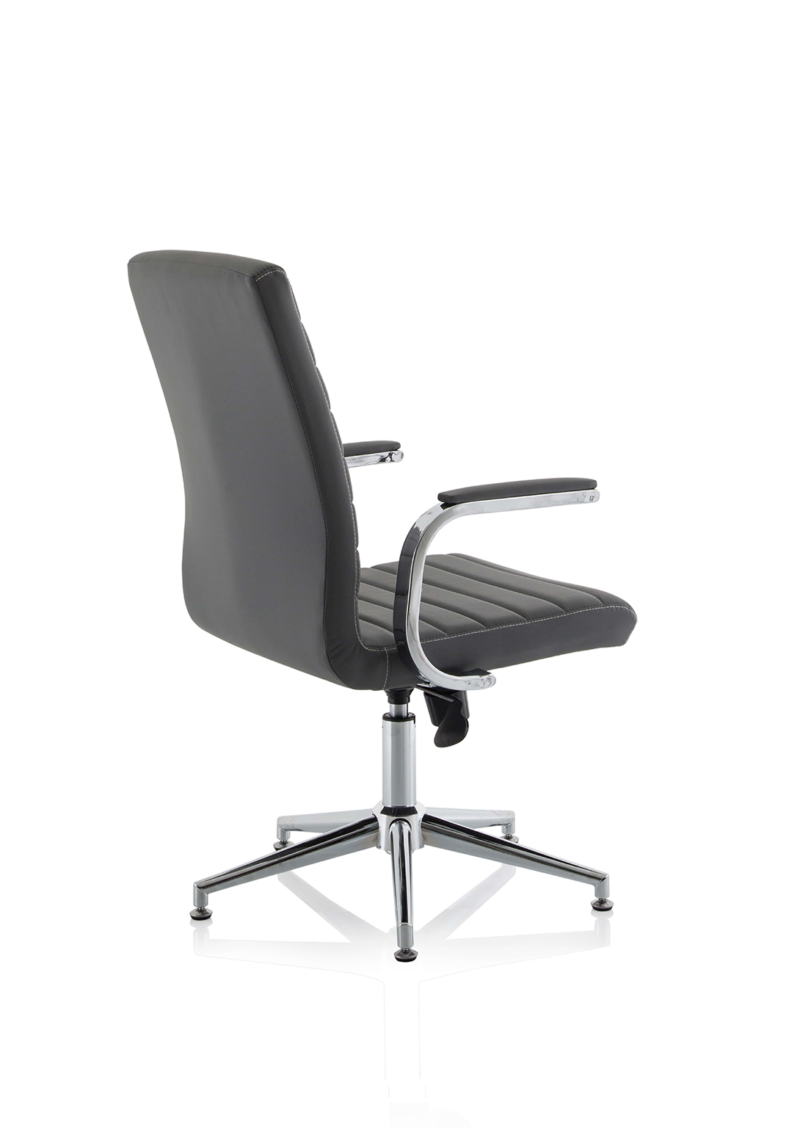 Ezra Medium Back Leather Executive Office Chair with Arms - Image 46