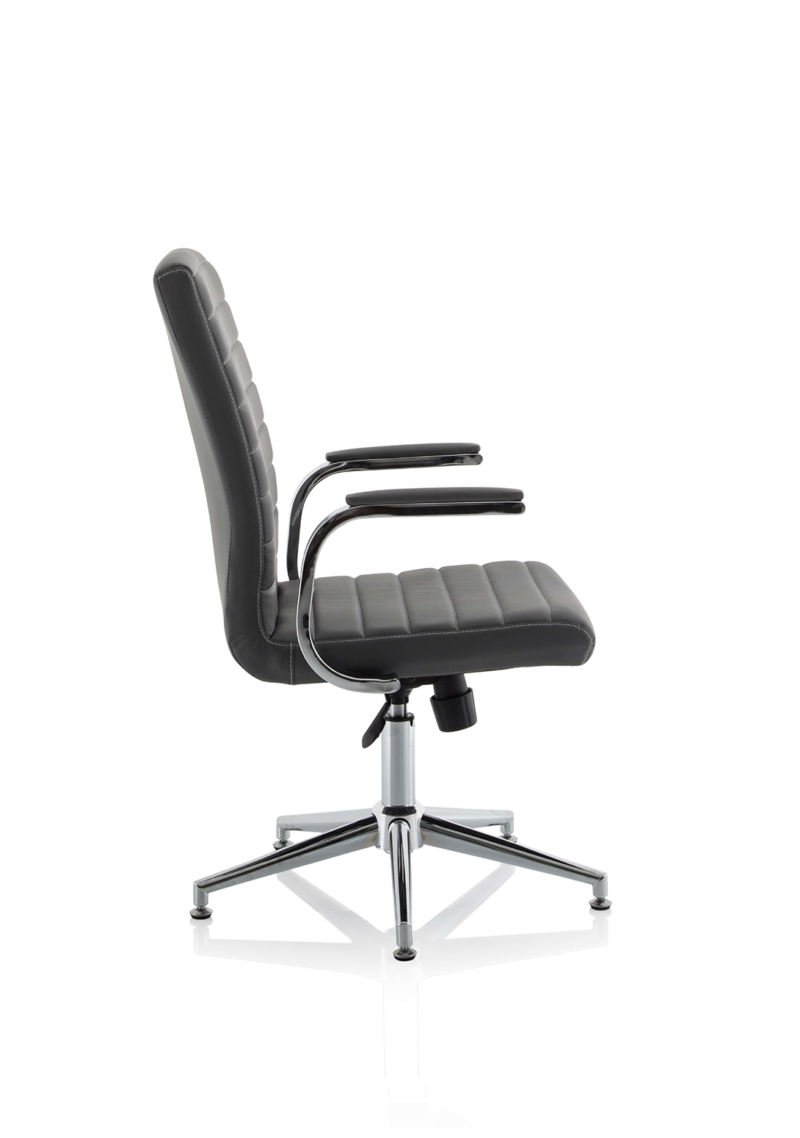 Ezra Medium Back Leather Executive Office Chair with Arms - Image 47