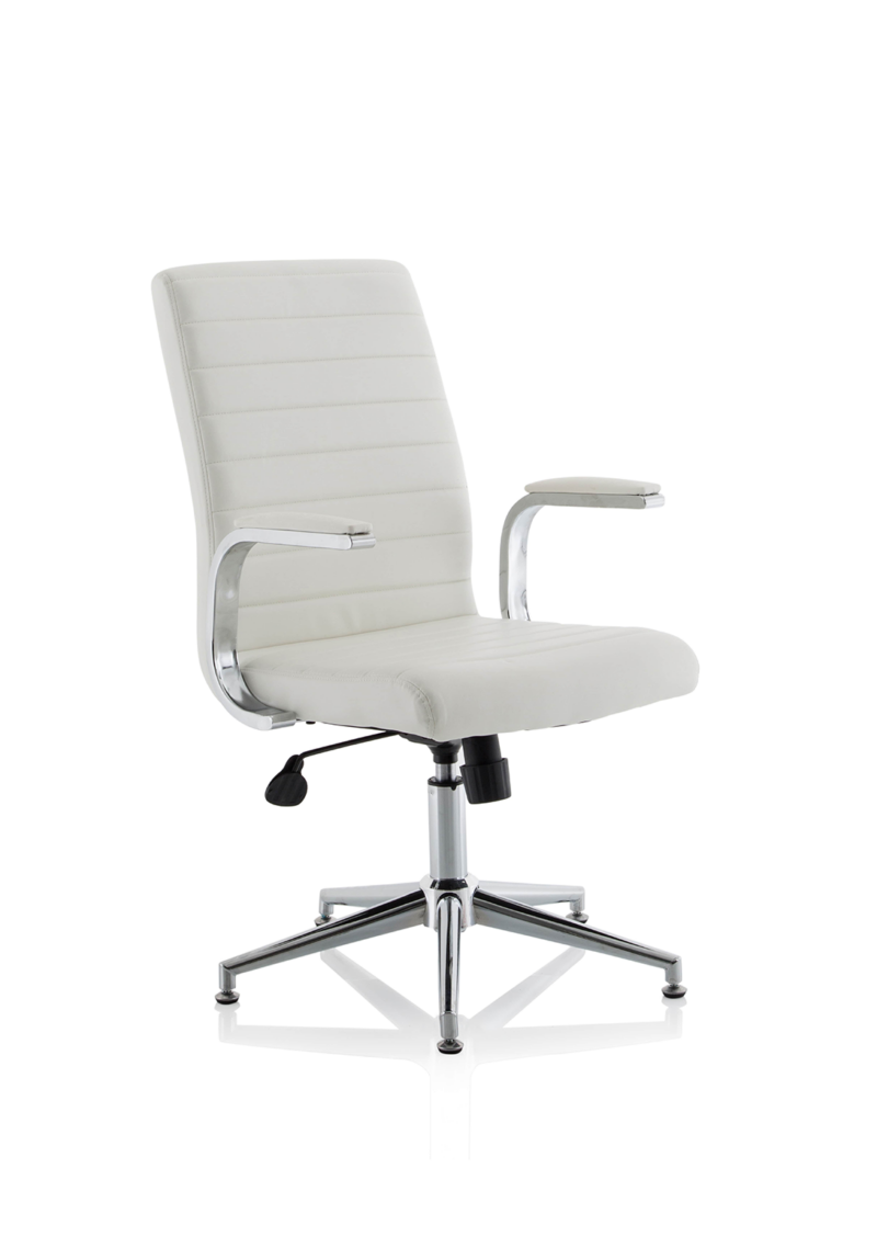 Ezra Medium Back Leather Executive Office Chair with Arms - Image 48