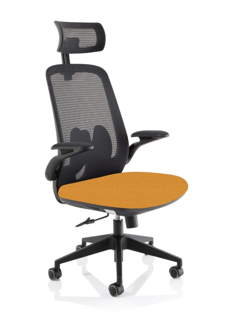 Sigma Executive Mesh Chair With Folding Arms - Image 14