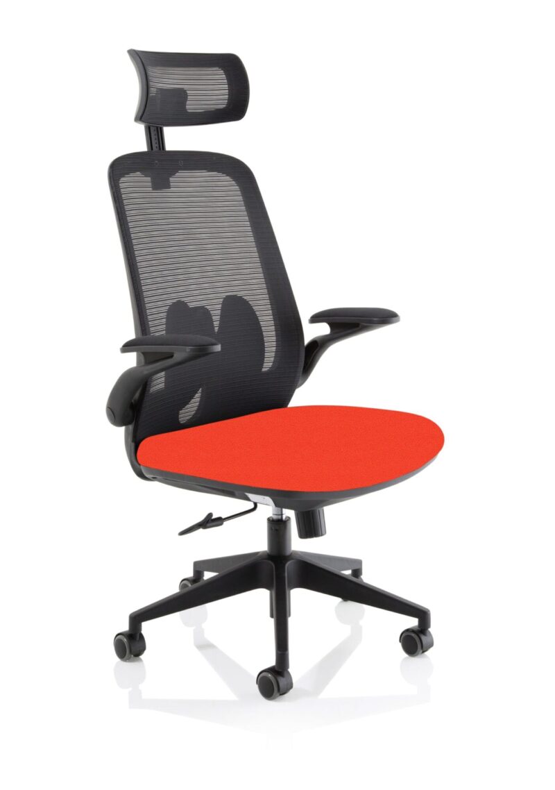 Sigma Executive Mesh Chair With Folding Arms - Image 16