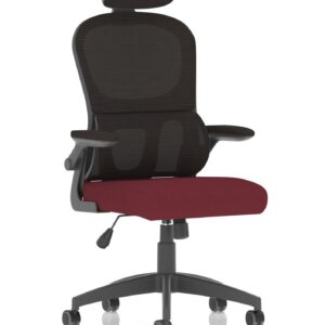 Iris Task Operator Mesh Back Fabric Seat With Headrest - Image 14