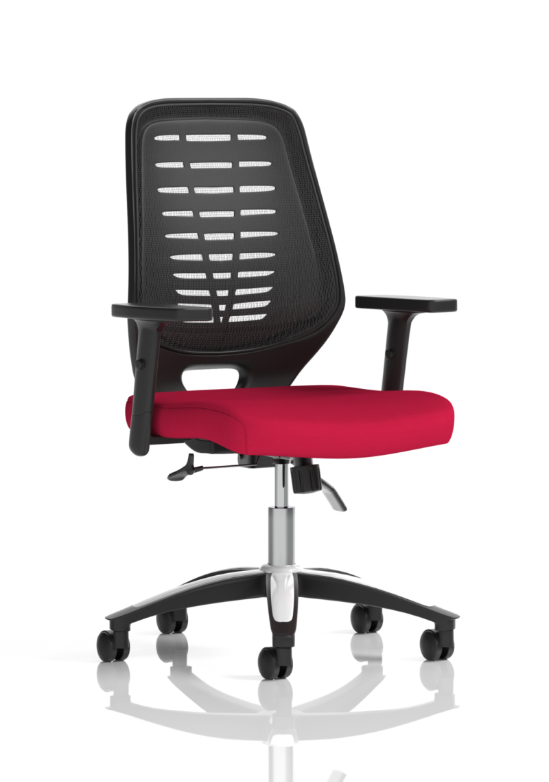 Relay Medium Mesh Back Task Operator Office Chair with Arms - Image 39