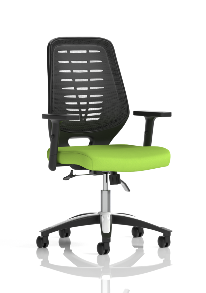 Relay Medium Mesh Back Task Operator Office Chair with Arms - Image 40