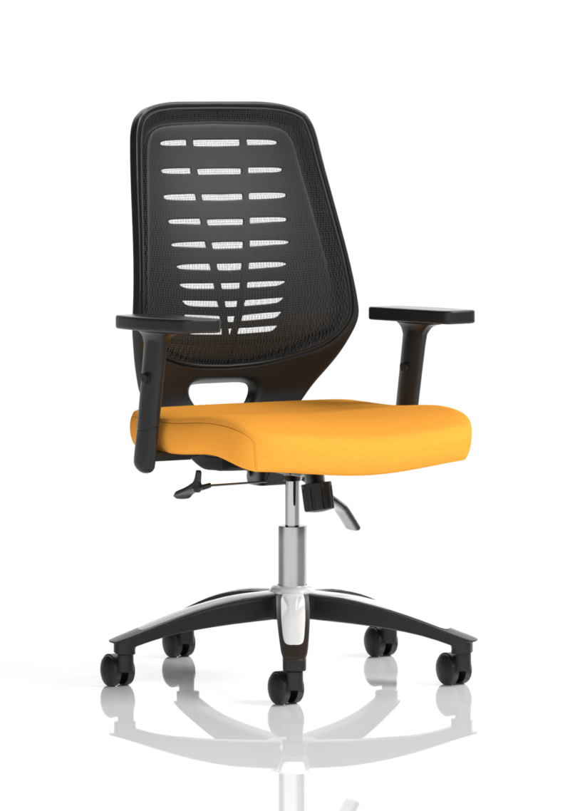 Relay Medium Mesh Back Task Operator Office Chair with Arms - Image 43