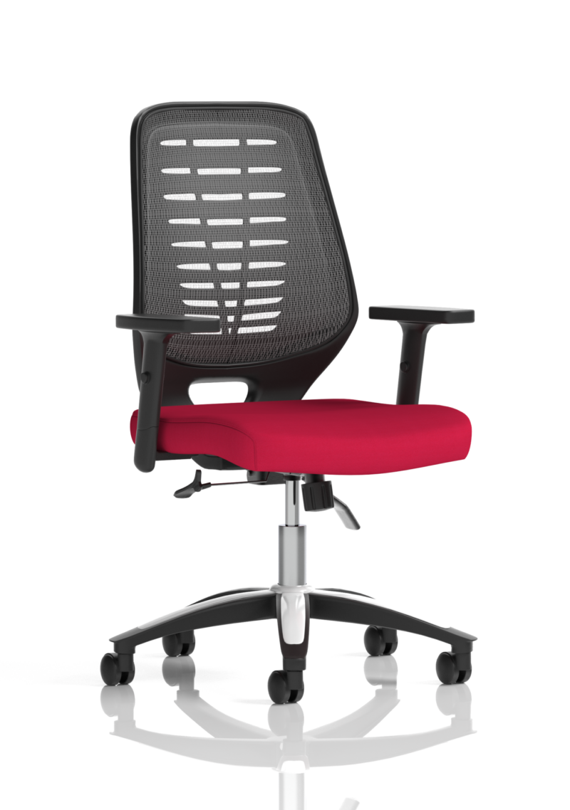 Relay Medium Mesh Back Task Operator Office Chair with Arms - Image 48