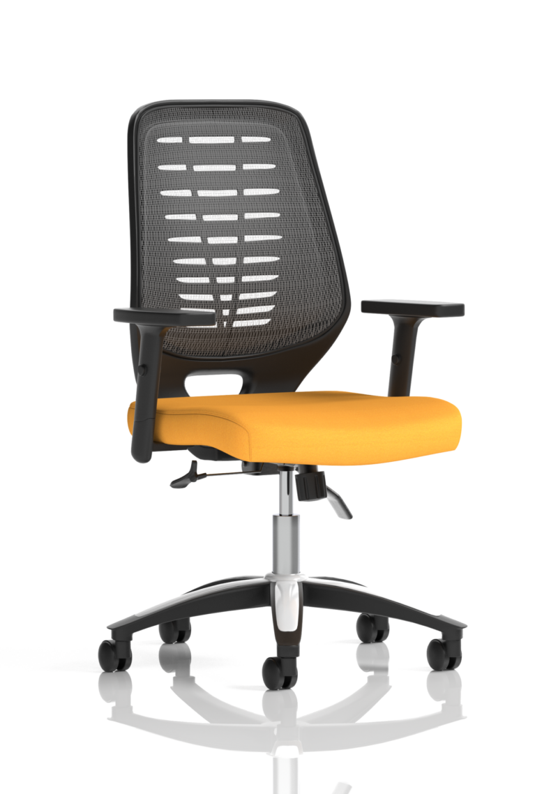 Relay Medium Mesh Back Task Operator Office Chair with Arms - Image 52