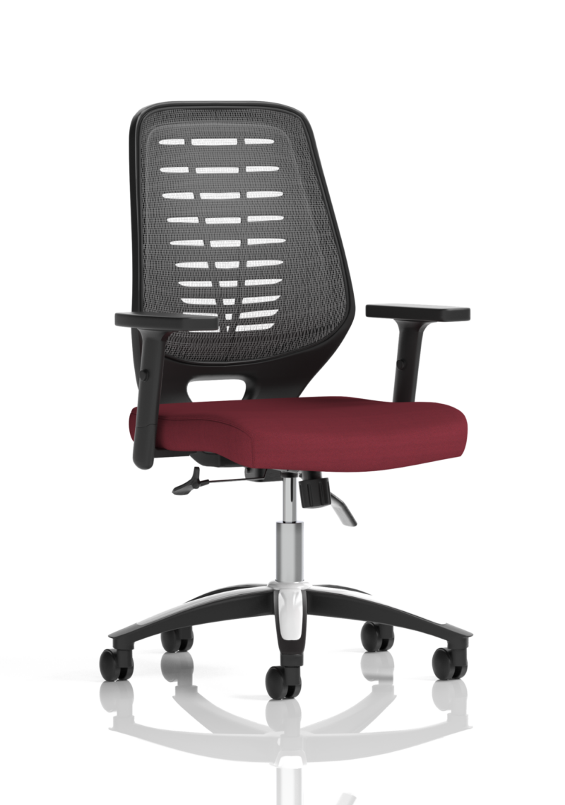 Relay Medium Mesh Back Task Operator Office Chair with Arms - Image 53